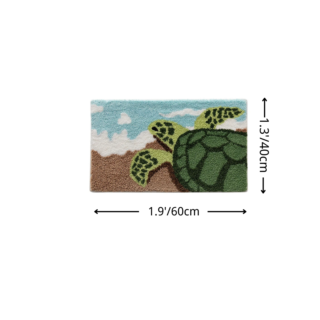 Turtle Shore Flocked Rug