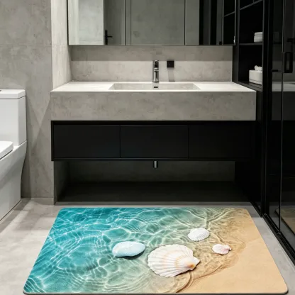Coastal Sand Shell Diatomaceous Earth Bath Mat