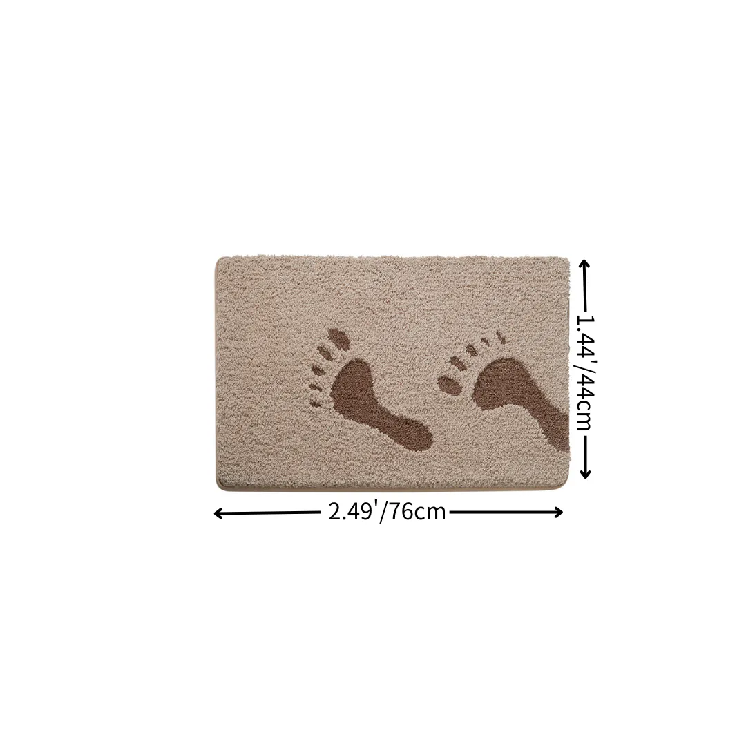 Strolling Moments Footprint Flocked Rug