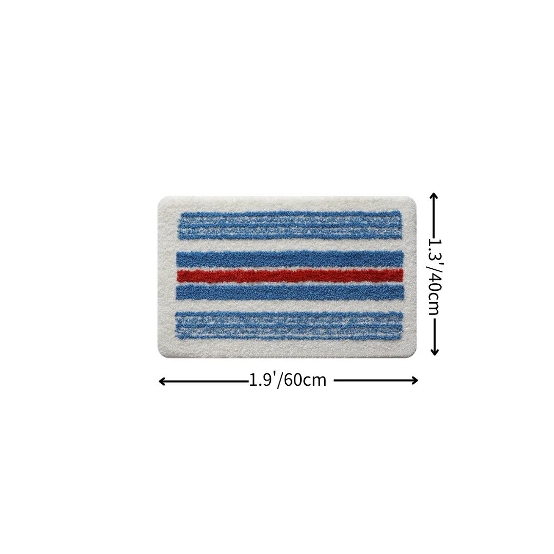 Nautical Stripe Flocked Rug
