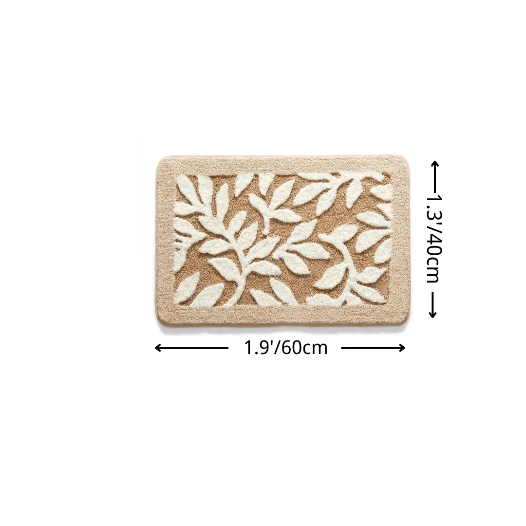 Lush Leaves Flocked Rug