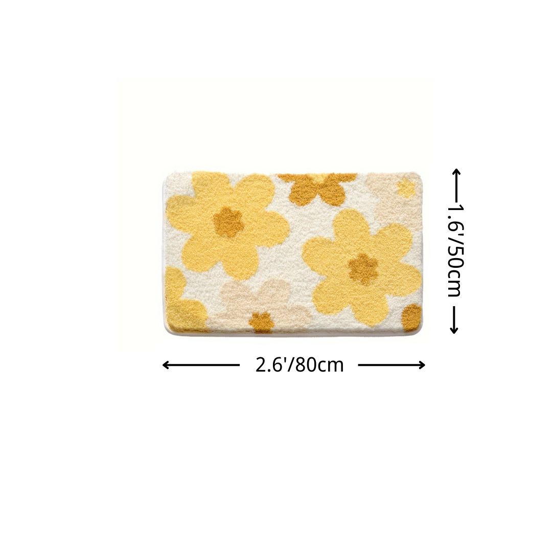 Daisy Blooms Flocked Rug