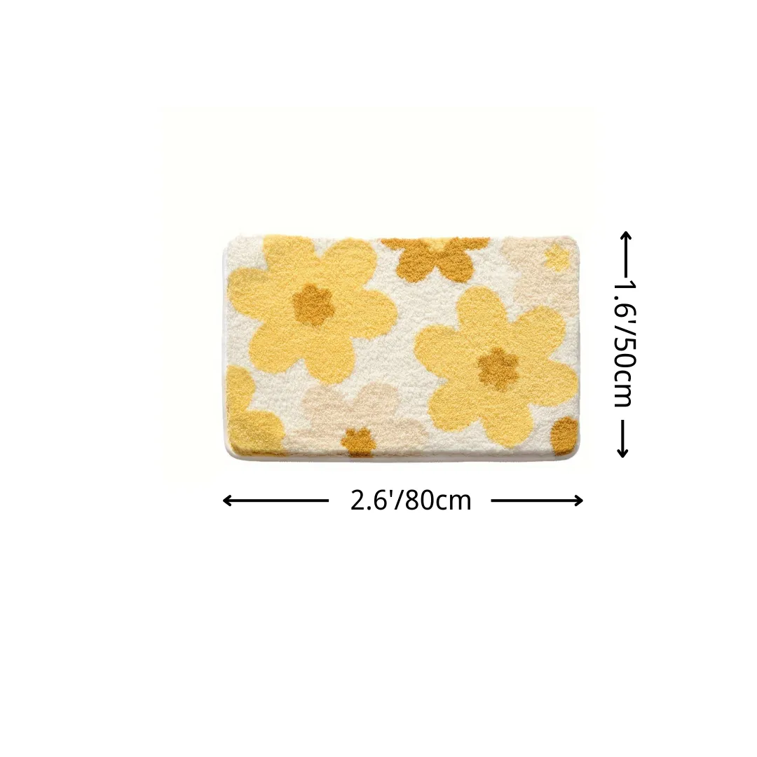 Daisy Blooms Flocked Rug
