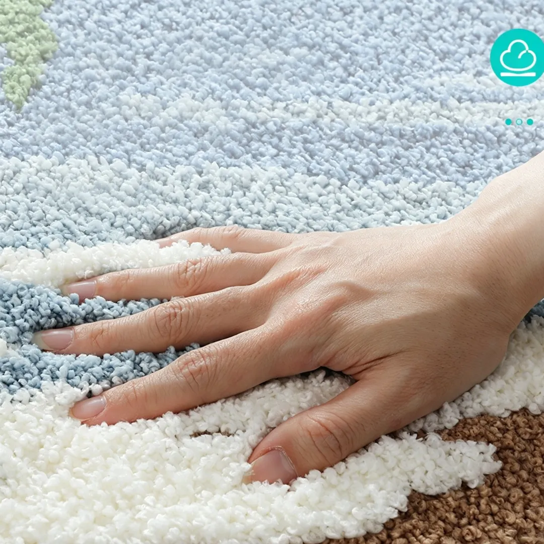 Sea Shell Melody Flocked Rug