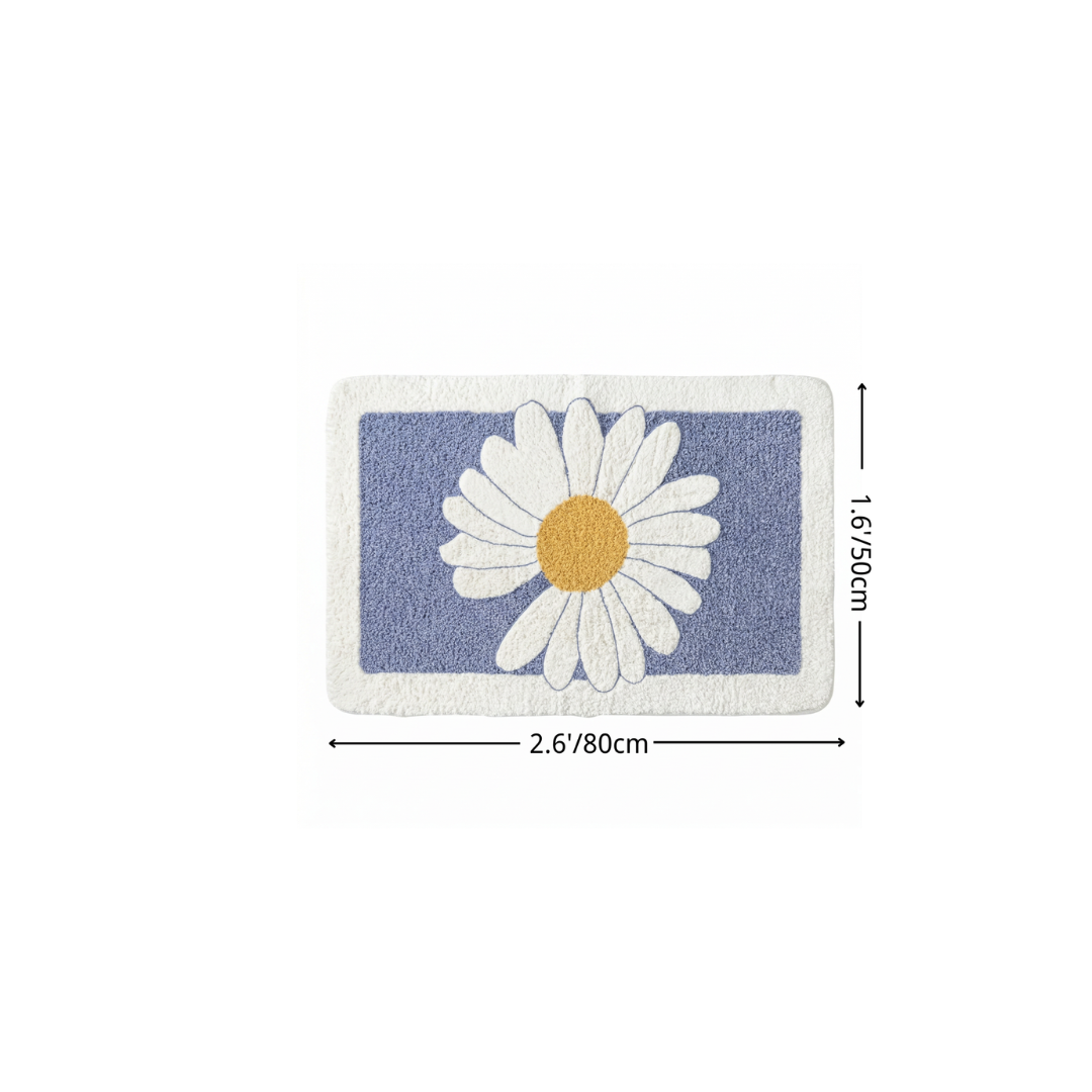 Daisy Bloom Flocked Rug