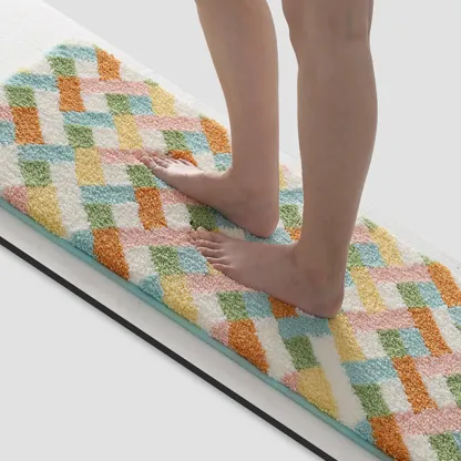 Colorful Rhythm Flocked Rug