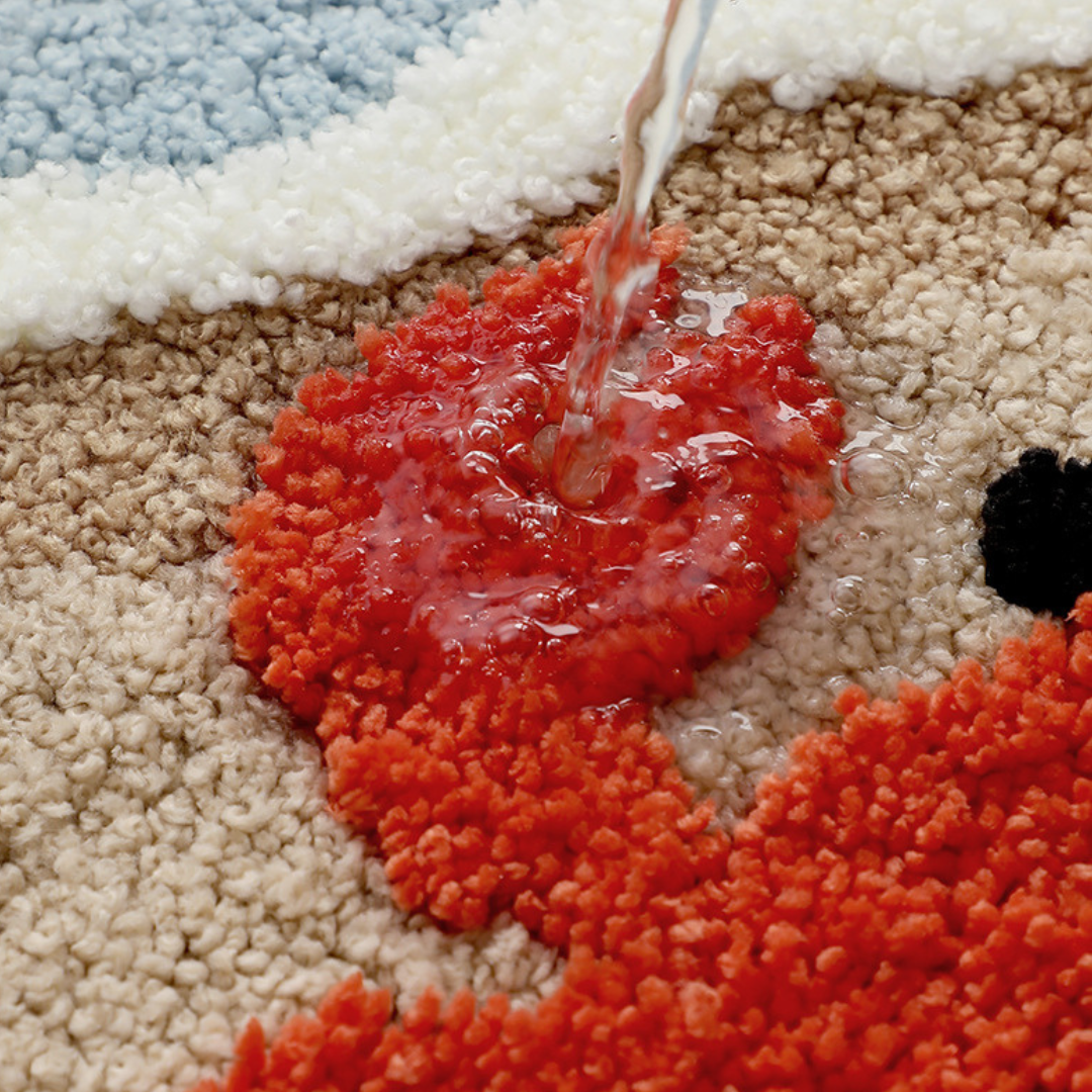 Shore Crab Walk Flocked Rug
