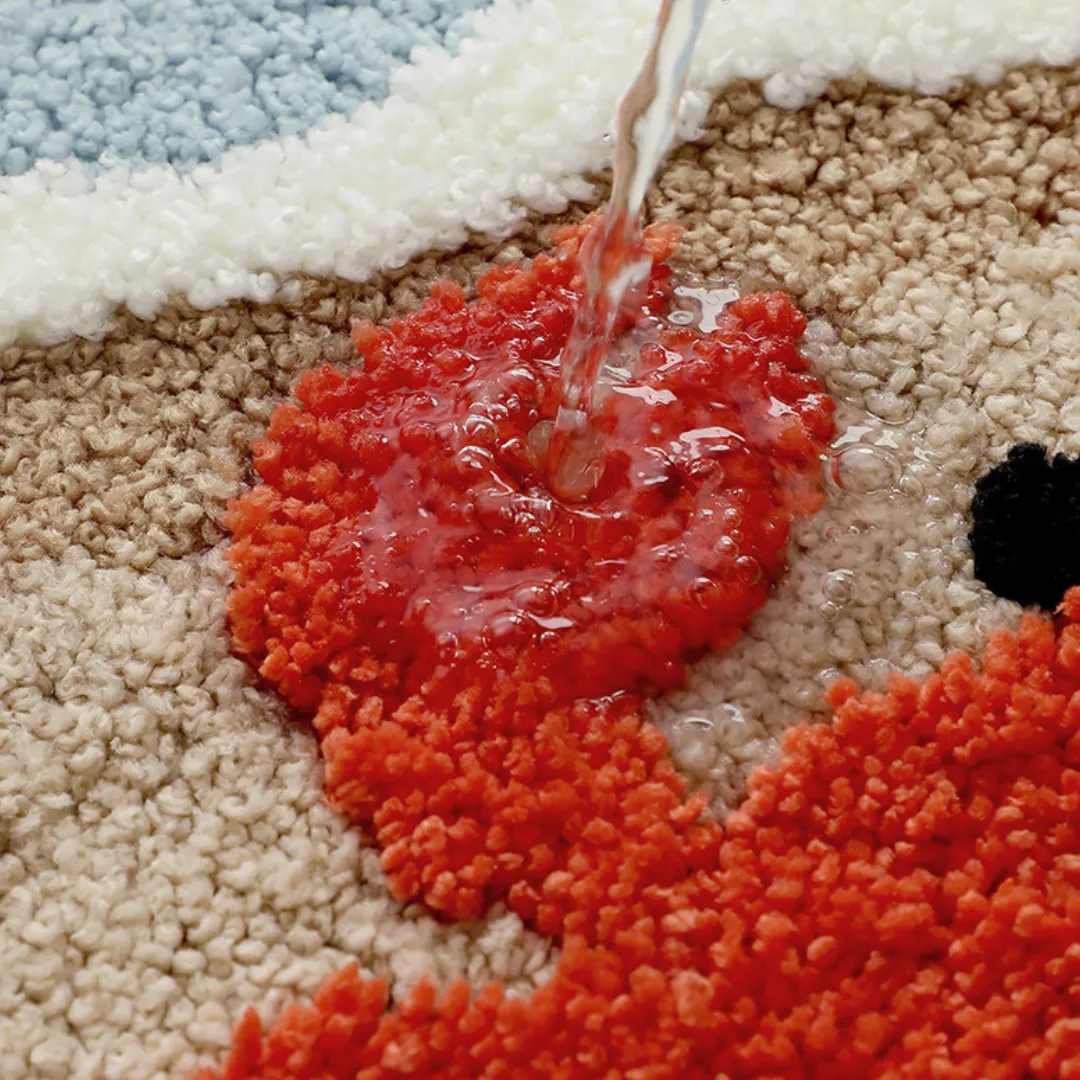 Shore Crab Walk Flocked Rug