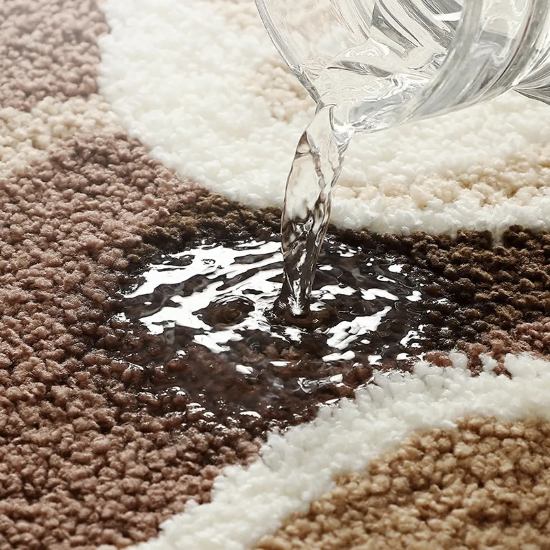 Pearl Oyster Shell Flocked Rug