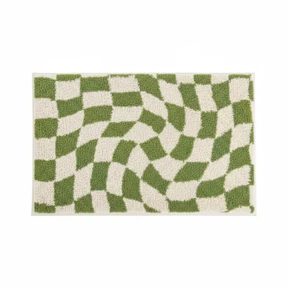 Twisted Checkered Flocked Rug