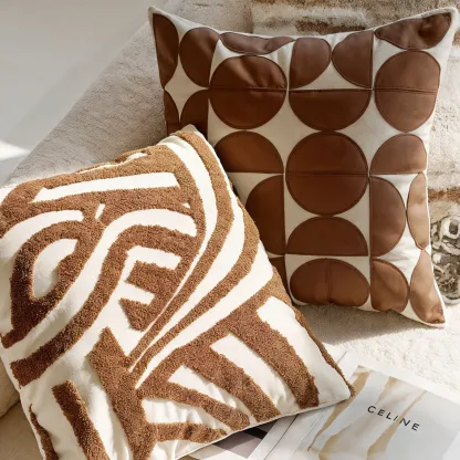 Patchwork Leather Cushion