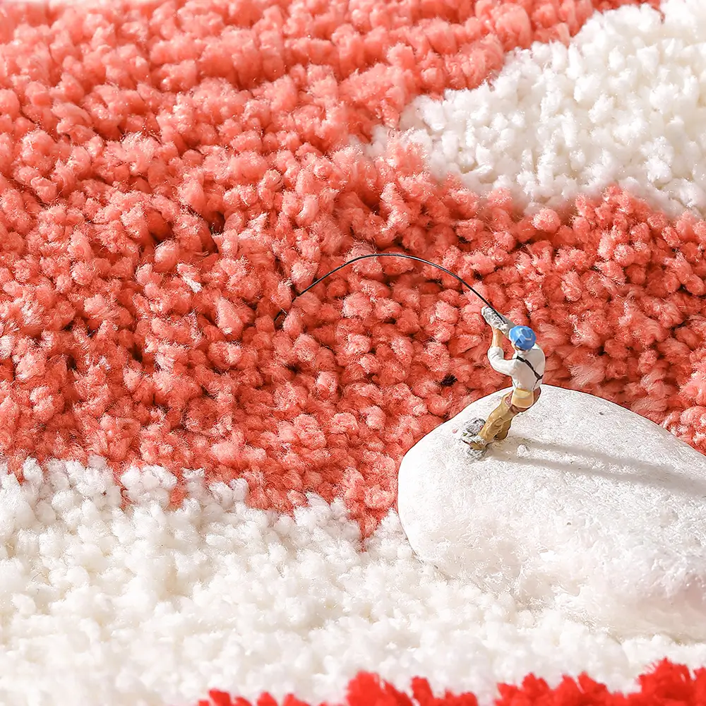 Valentine Heart Bath Flocked Rug