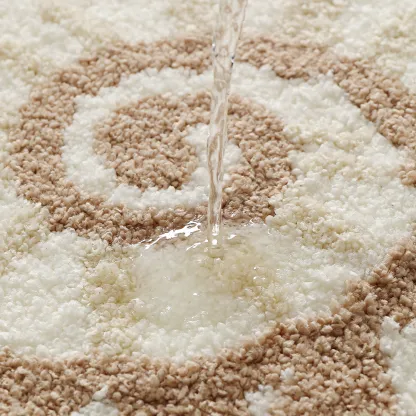 Coastal Spiral Conch Flocked Rug