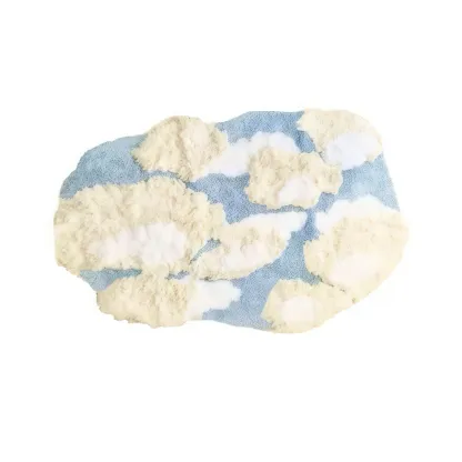 Blue Sky Flocked Rug