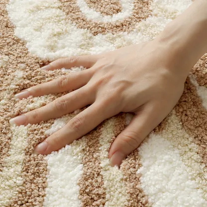 Coastal Spiral Conch Flocked Rug