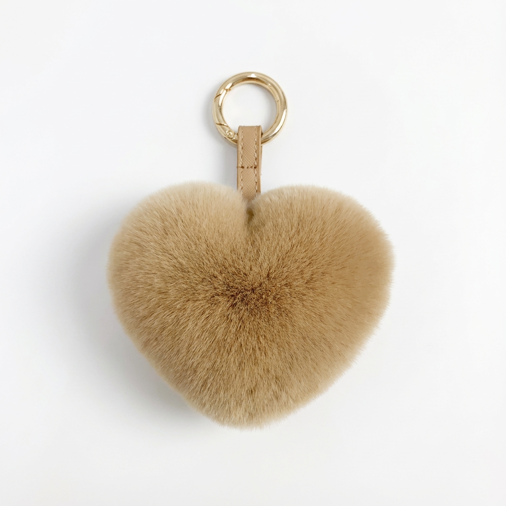 Heart Plush Keychain Bag Charm