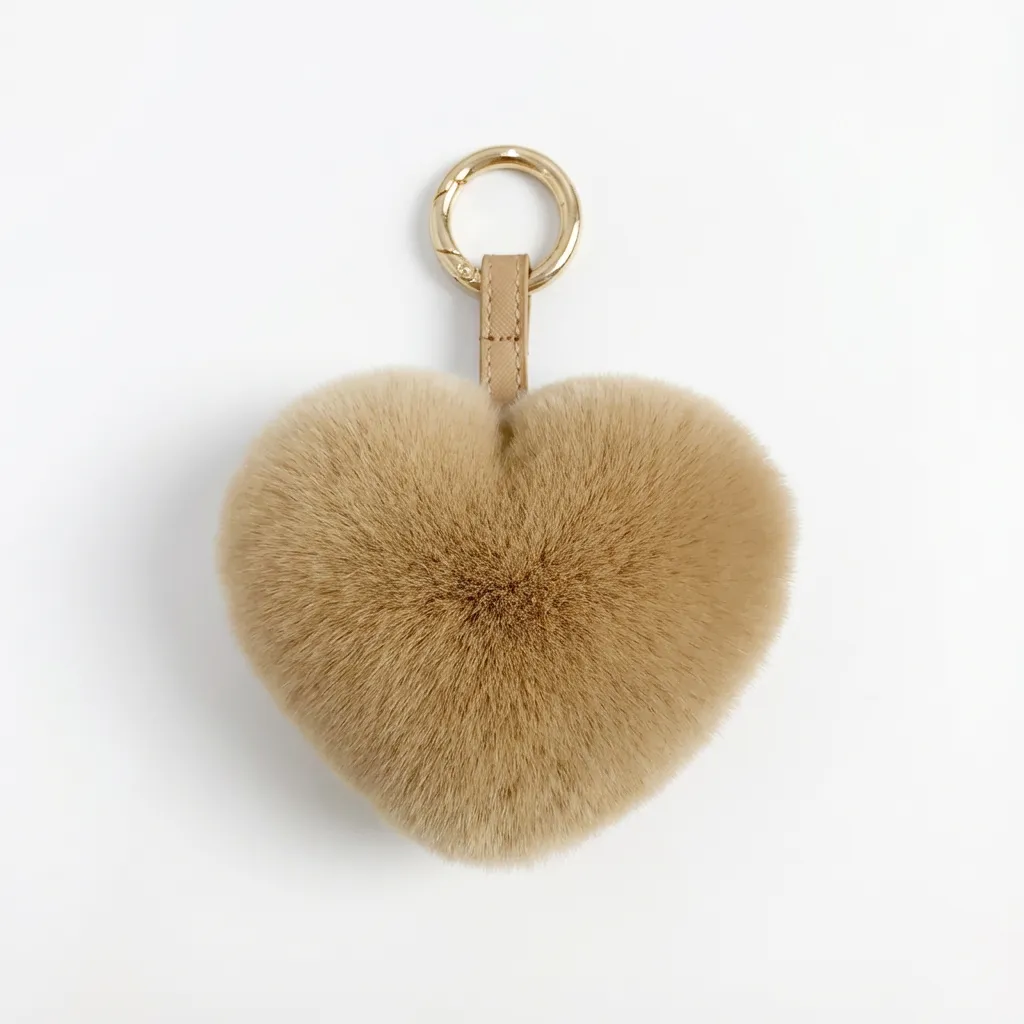 Heart Plush Keychain Bag Charm