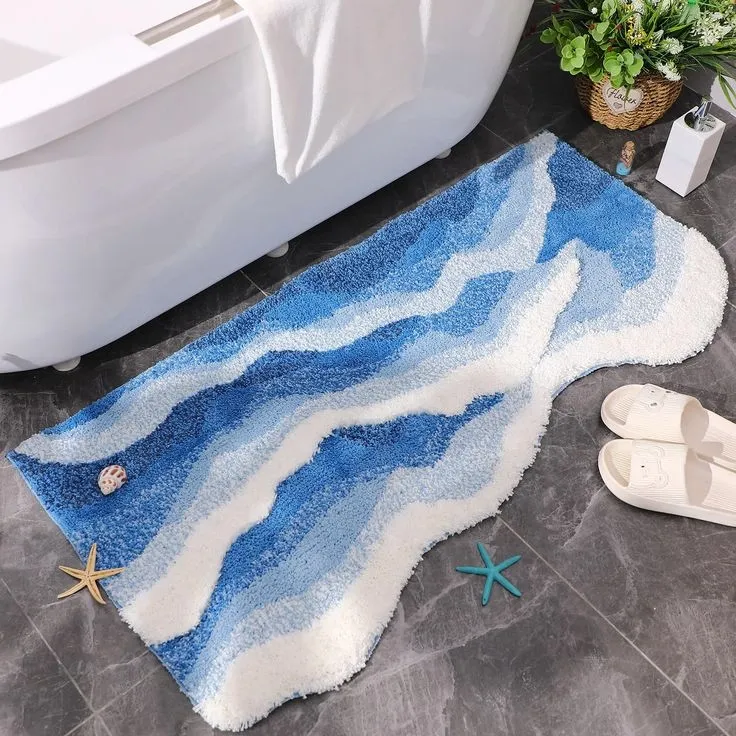 Ocean Flocked Rug 