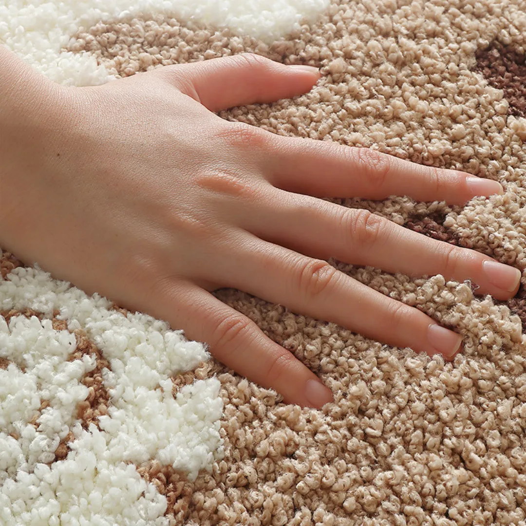 Coastal Smiley Flocked rug