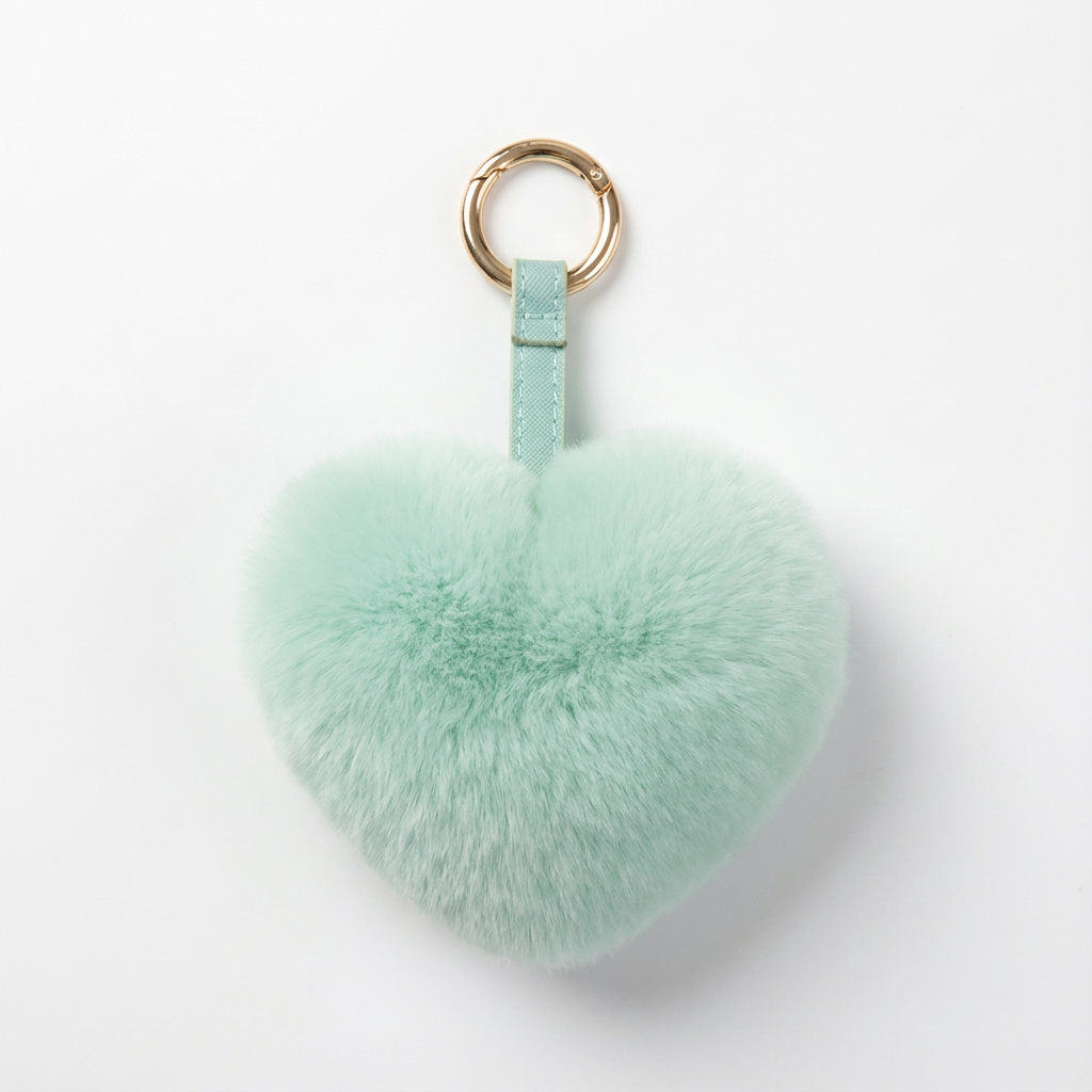 Heart Plush Keychain Bag Charm