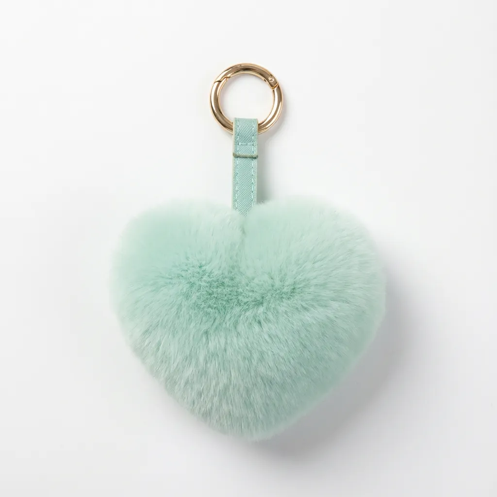 Heart Plush Keychain Bag Charm