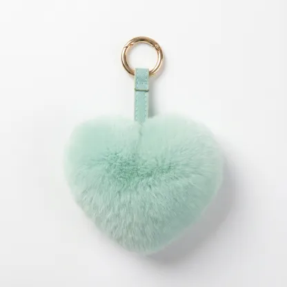 Heart Plush Keychain Bag Charm