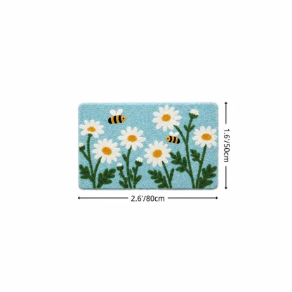 Daisy Garden Botanical Flocked Rug
