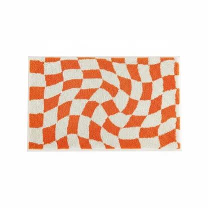 Twisted Checkered Flocked Rug