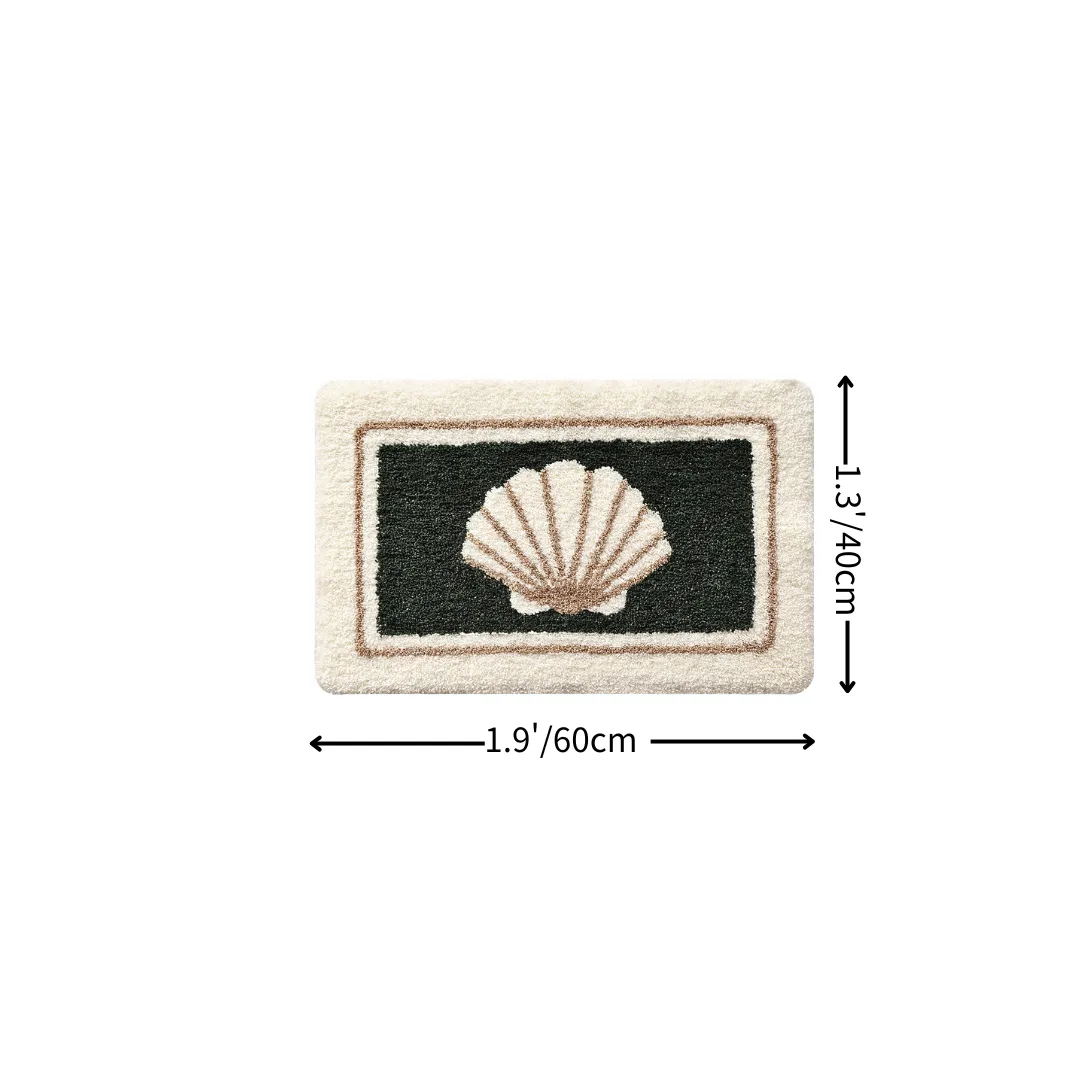 Scallop Shell Flocked Rug