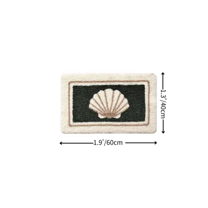 Scallop Shell Flocked Rug