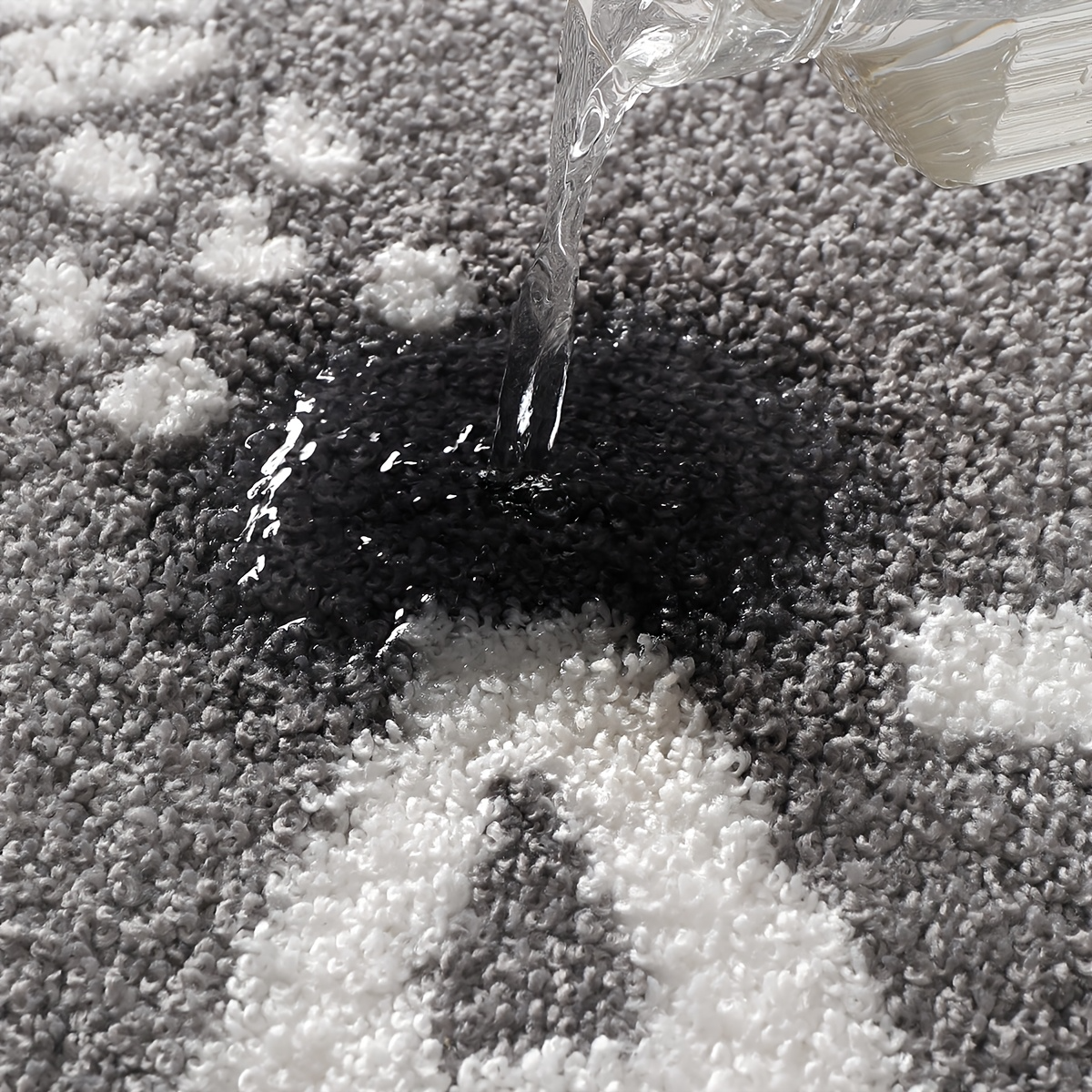 Bath Shower Icon Flocked Rug