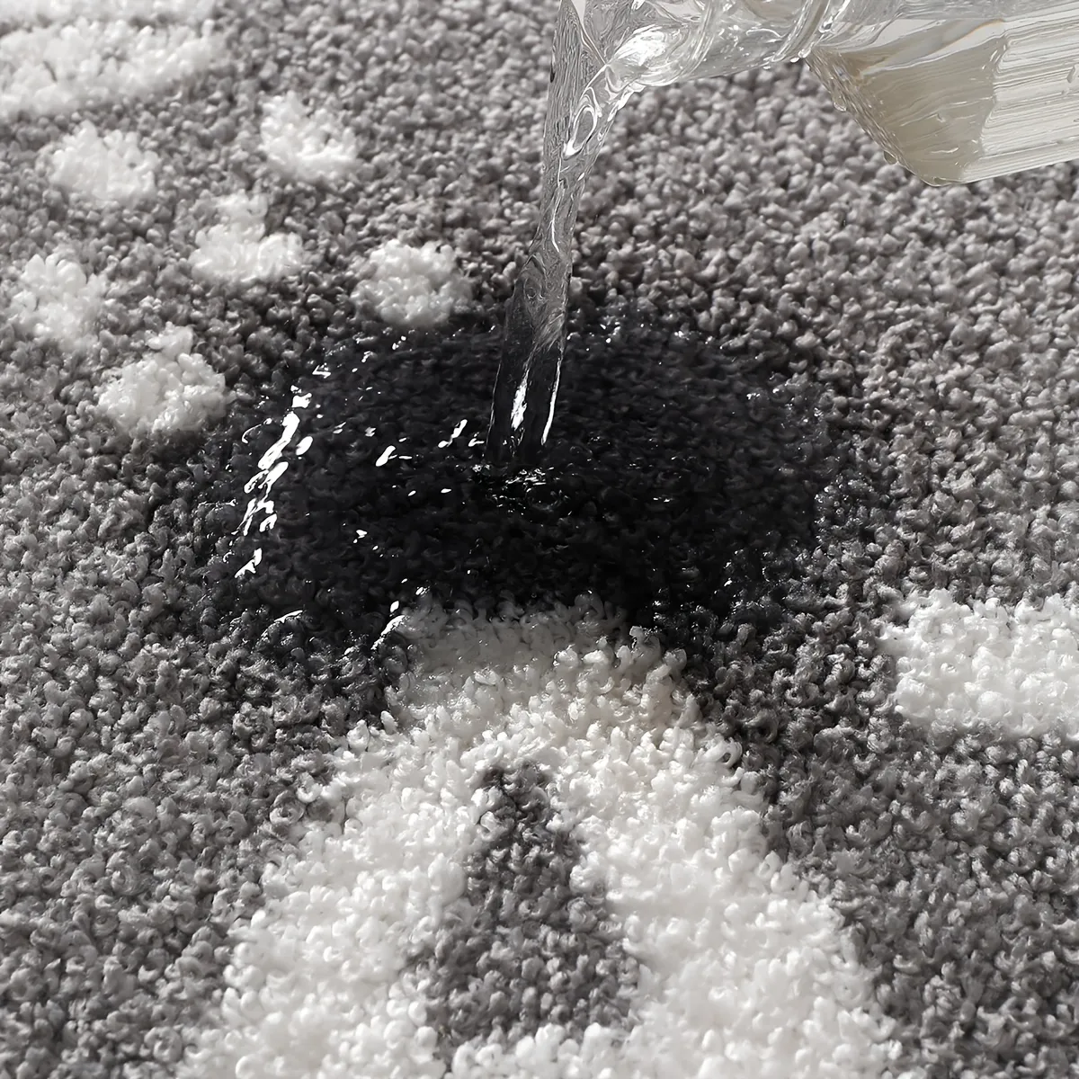 Bath Shower Icon Flocked Rug