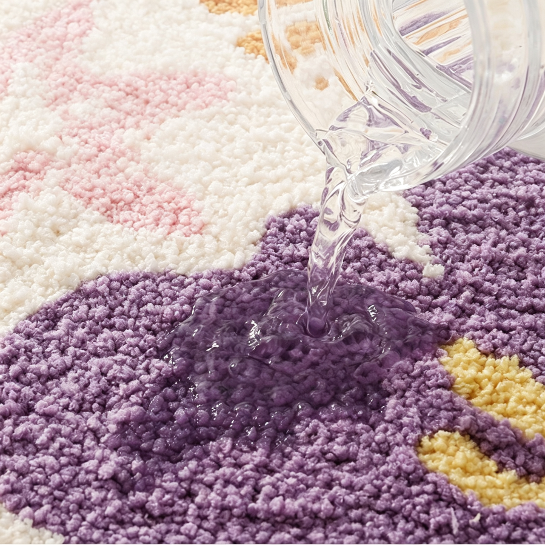 Boho Wildflower Meadow Flocked Rug