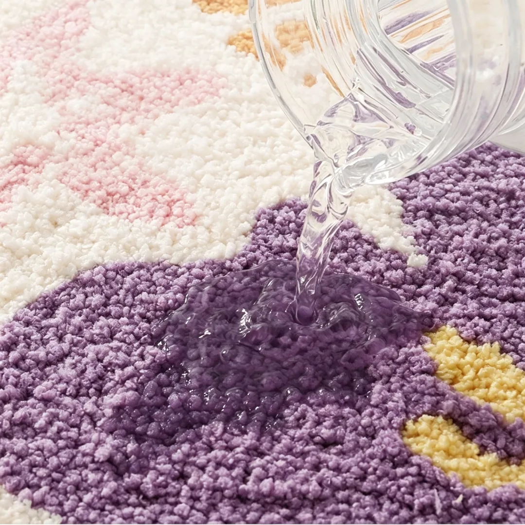 Boho Wildflower Meadow Flocked Rug