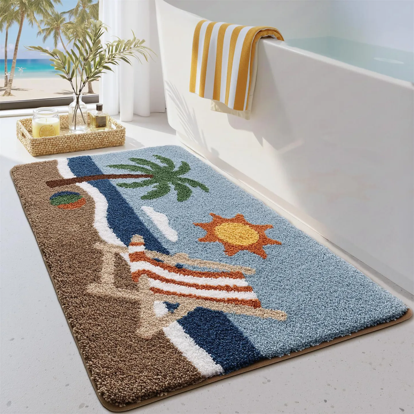 Palm Beach Lounge Flocked Rug