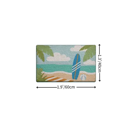 Palm Breeze Sunny Shore Flocked Rug