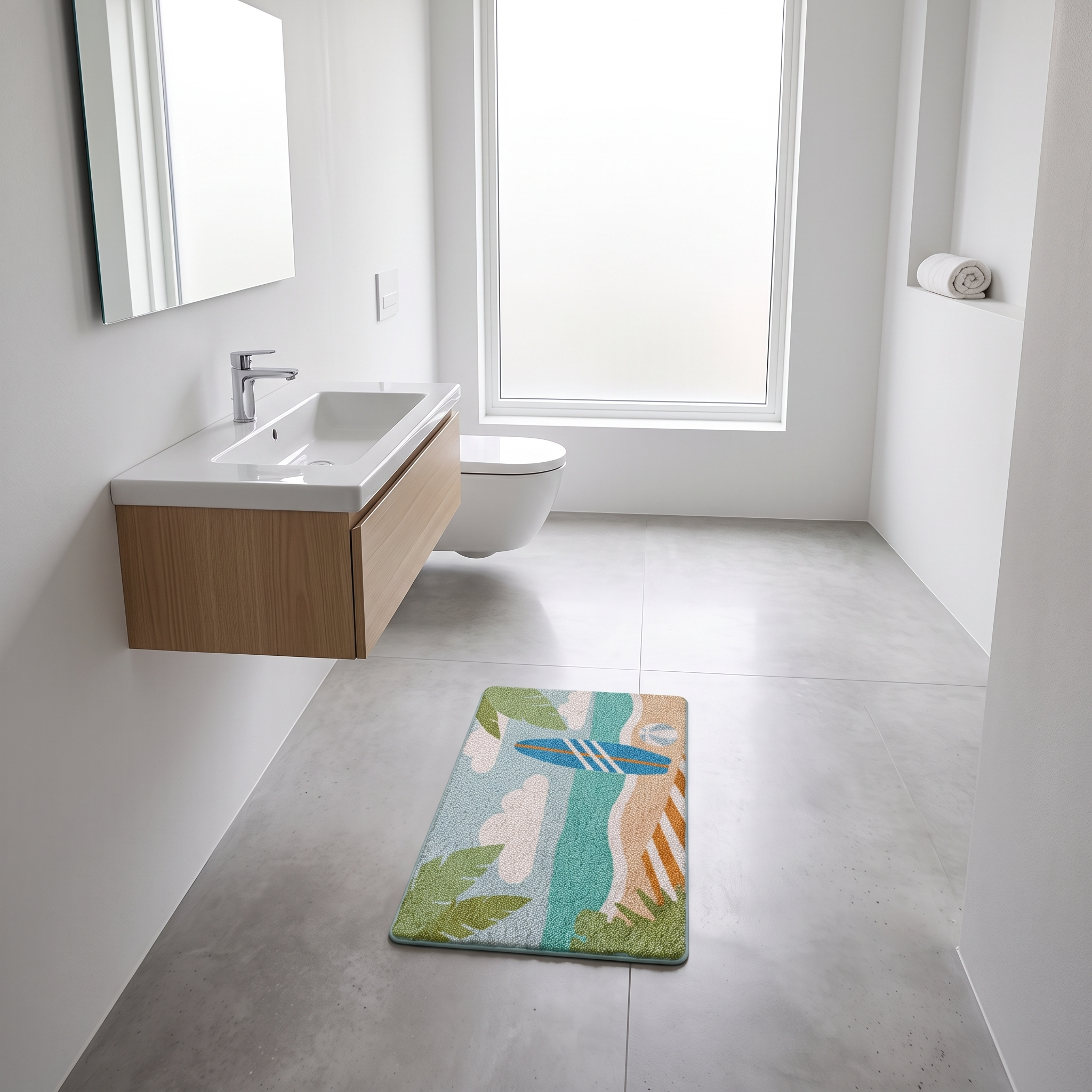 Palm Breeze Sunny Shore Flocked Rug