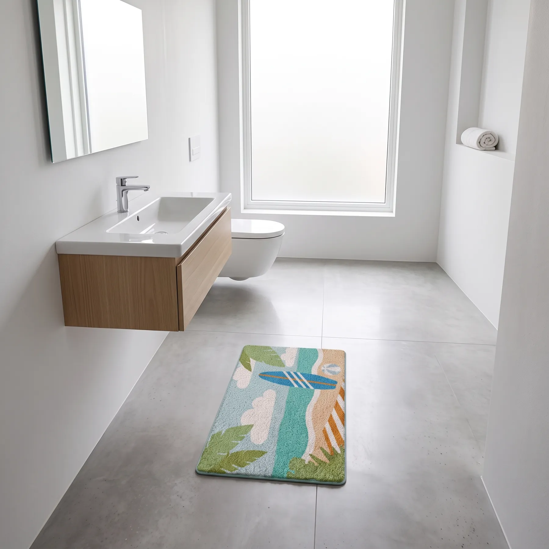 Palm Breeze Sunny Shore Flocked Rug