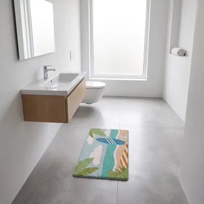 Palm Breeze Sunny Shore Flocked Rug
