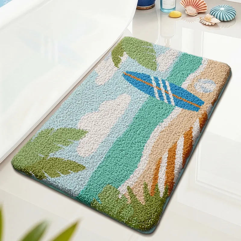 Palm Breeze Sunny Shore Flocked Rug