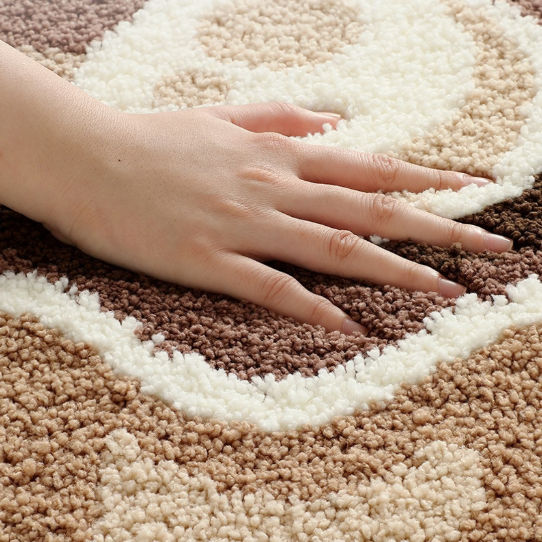 Pearl Oyster Shell Flocked Rug