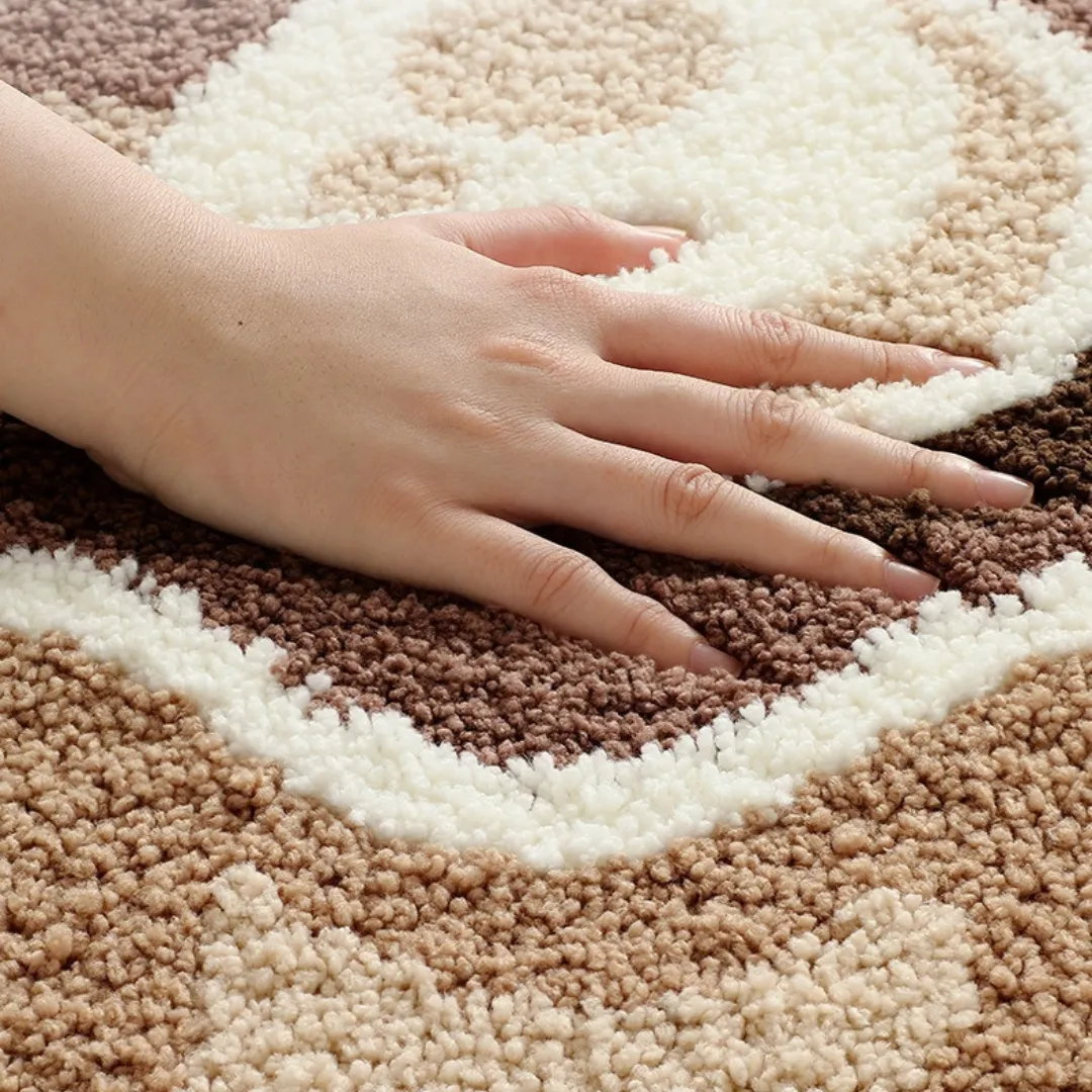 Pearl Oyster Shell Flocked Rug