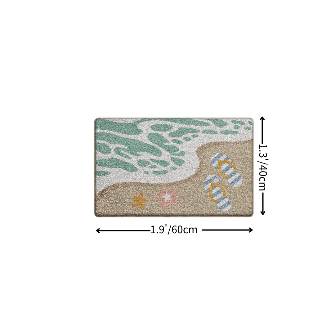 Starfall Beach Flocked Rug