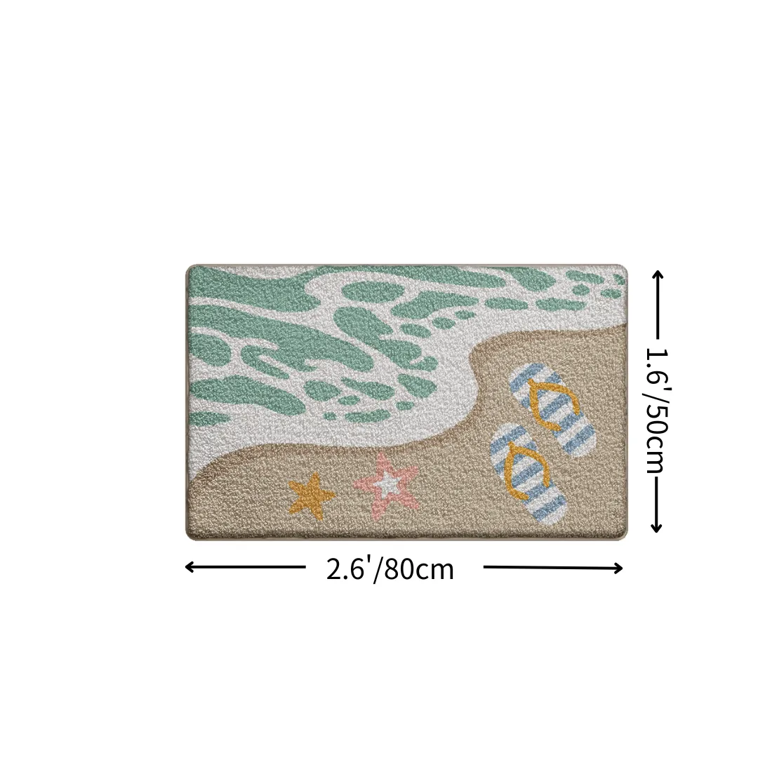 Starfall Beach Flocked Rug