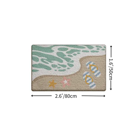 Starfall Beach Flocked Rug