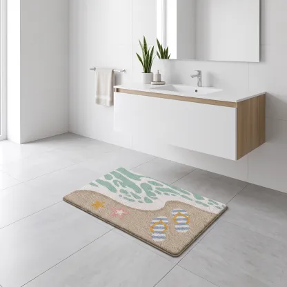 Starfall Beach Flocked Rug