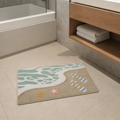 Starfall Beach Flocked Rug