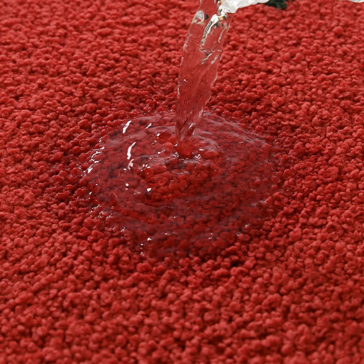 Tomato Stripe Flocked Rug