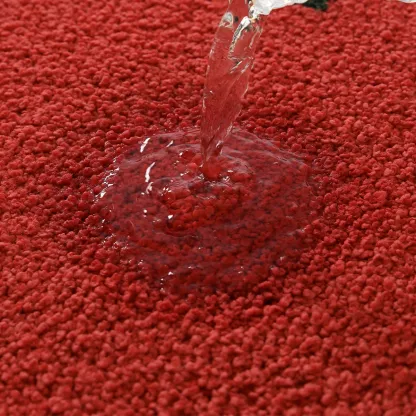 Tomato Stripe Flocked Rug
