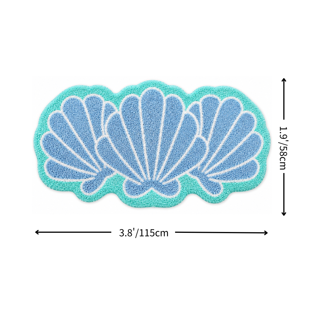 Coastal Shell Flocked Rug